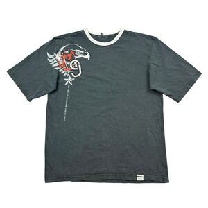 Vtg Y2K Sean John T Shirt Men XL Black Hip Hop Rapper Streetwear Skate Faded